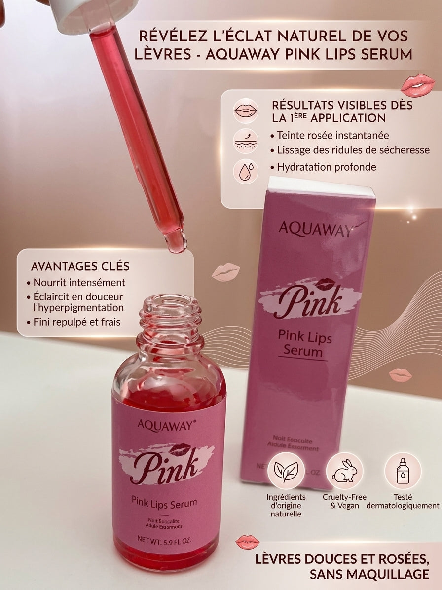 Le sérum pour des lèvres roses