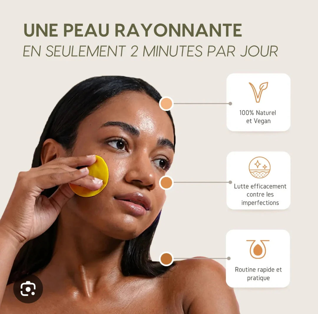 Lingettes nettoyantes au curcuma & acide kojique